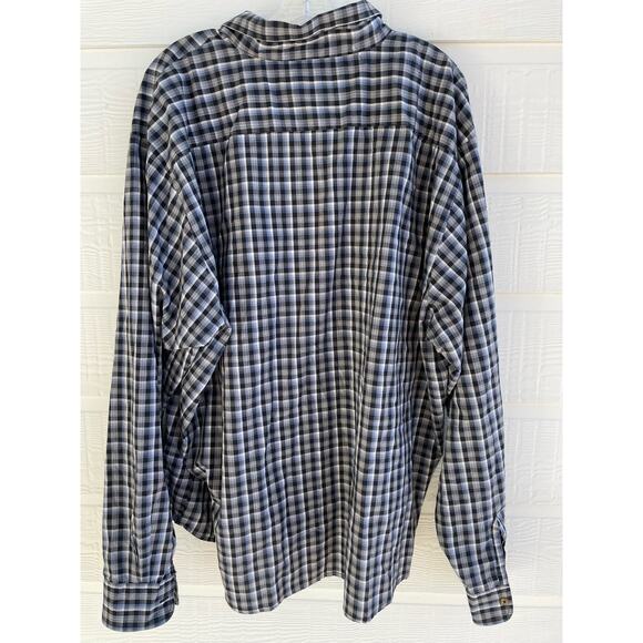 Wrangler Authentics 3X blue plaid long sleeve shirt - Picture 2 of 4